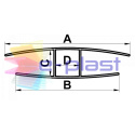 Profil łączący poliwęglanowy H 4mm dł. 6mb