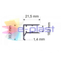 Profil zamykający aluminiowy F 16mm dł. 6mb